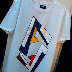 Men's Fendi futuristic logo tee